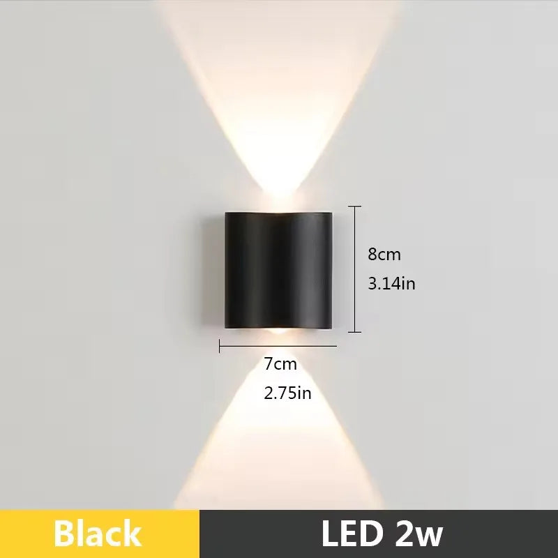 Lámpara de Pared LED Exterior IP65 Impermeable Moderna para Hogar