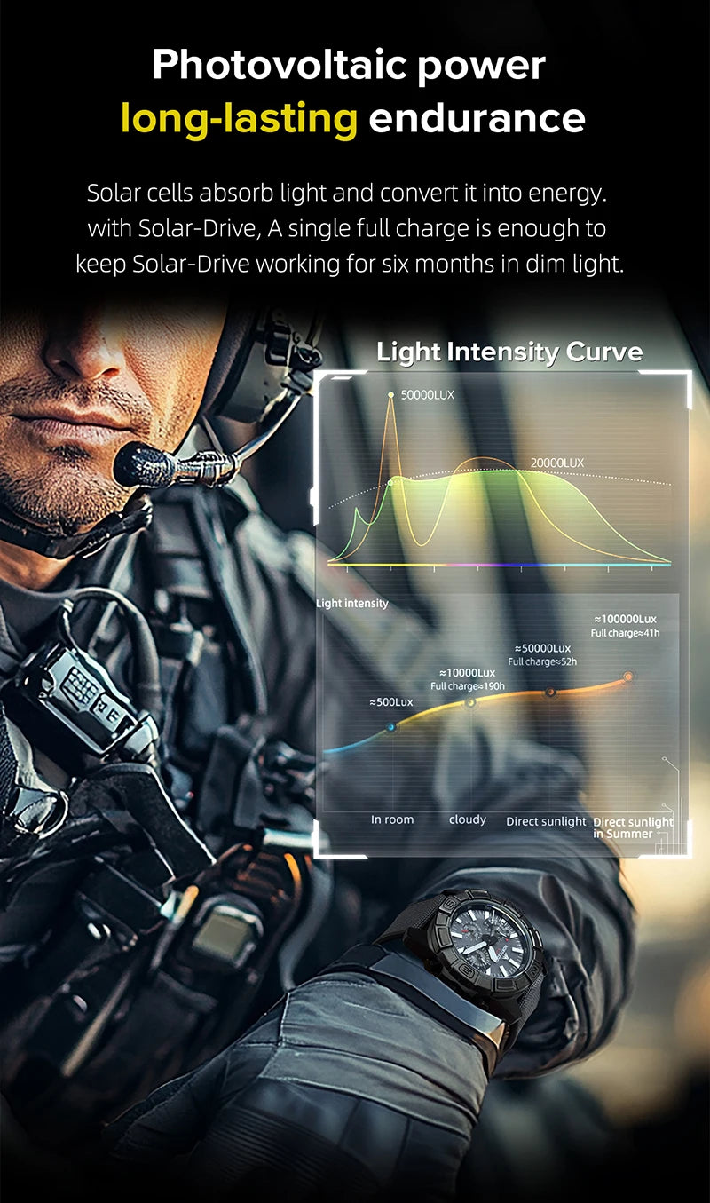 NORTH EDGE BLAZE Reloj de Cuarzo Solar Militar
