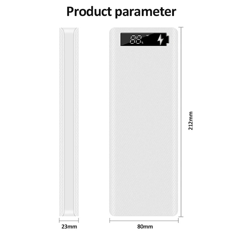 Estuche DIY para Power Bank 10x18650 con Carga Rápida QC 3.0