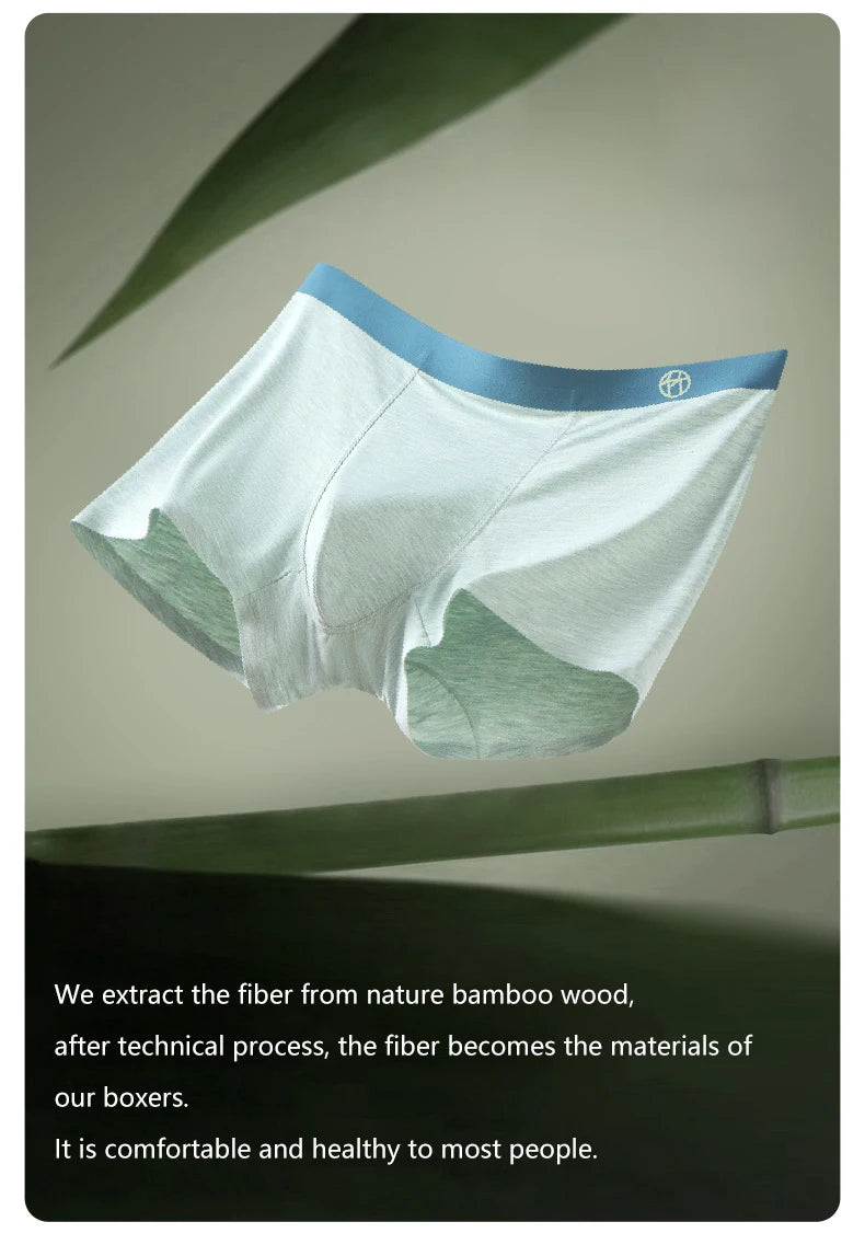 Ropa interior de fibra de bambú para hombre, Boxers cómodos y transpirables, calzoncillos de fibras regeneraradas L XL XXL 3XL 4XL, 3 uds.