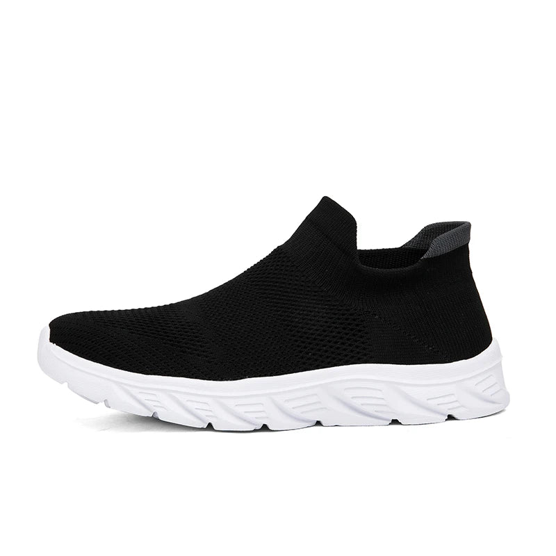 Zapatos informales transpirables para hombre, zapatos vulcanizados sin cordones, zapatillas informales ligeras para hombre, zapatos planos antideslizantes suaves, mocasines para exteriores