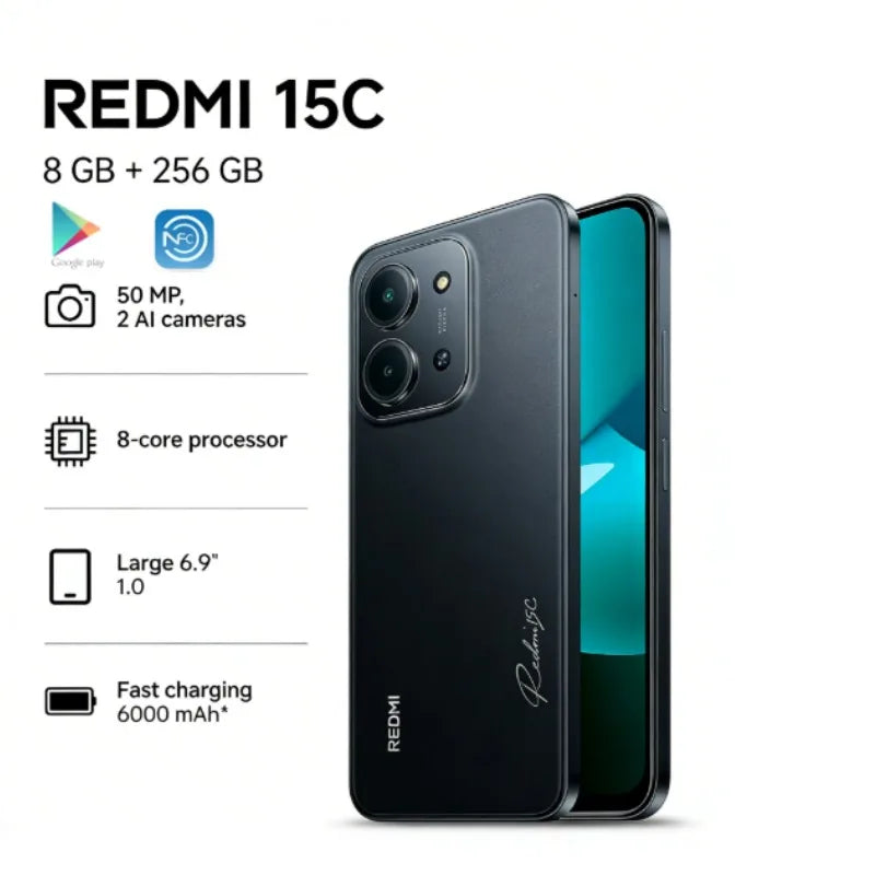 Redmi 15C 5G 8+256GB | Pantalla 6.88" | Batería 6000mAh
