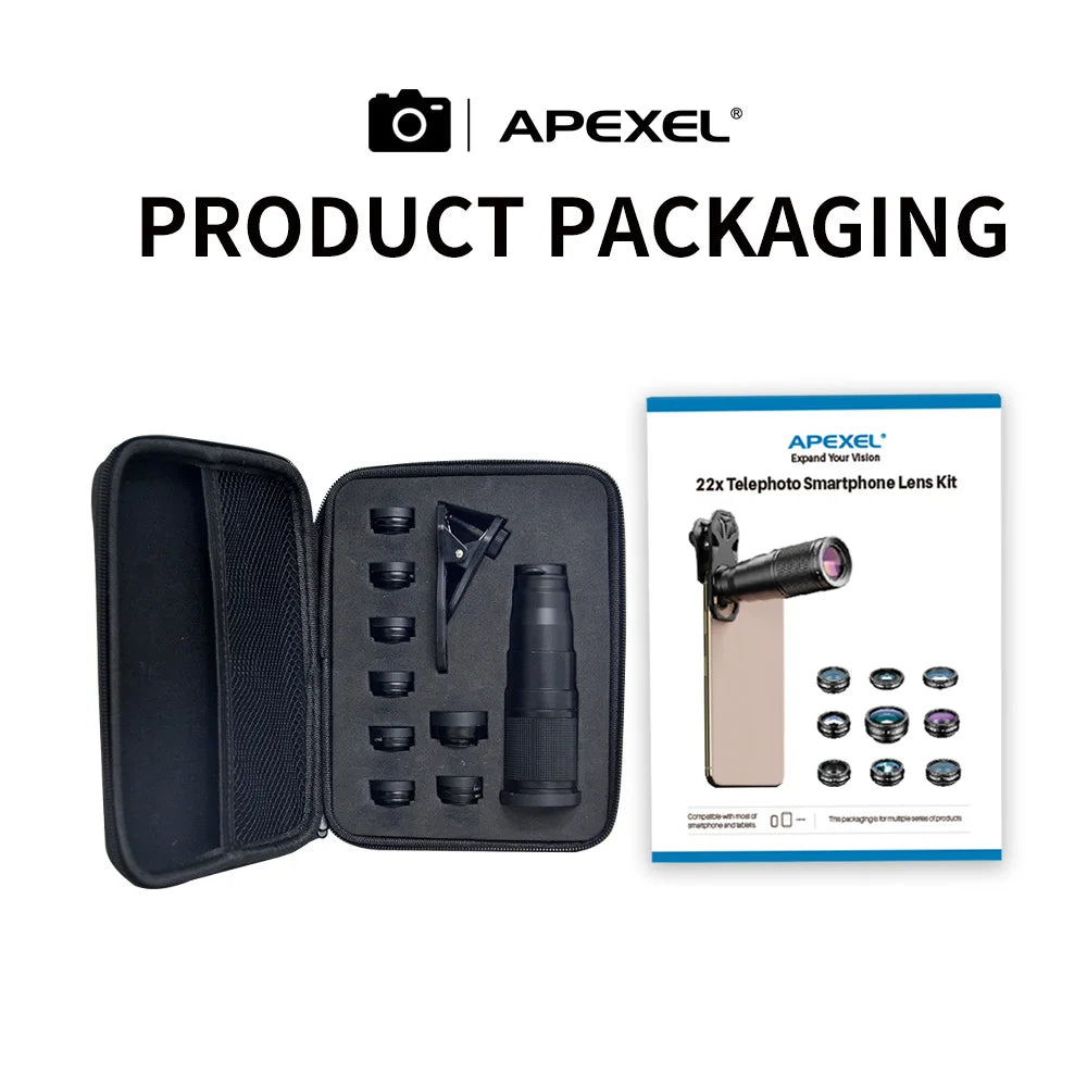 Teleobjetivo 22X 10 en 1 para Smartphone con Clip