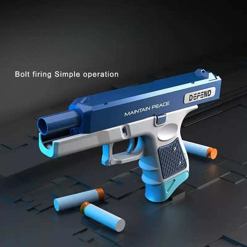 Lanzador de Dardos Suaves, Pistola de Juguete Realista, Pistola Manual de Dardos de Espuma, Juguete Interactivo de Tiro en Interiores con 8 Dardos Suaves