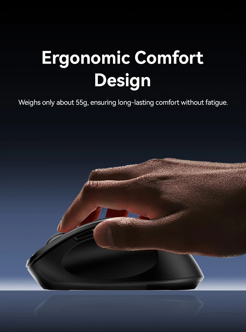 Vention-ratón inalámbrico Bluetooth 5,1, USB 2,4G, modo Dual, ergonómico, 4000 DPI, silencioso, 6 botones, para MacBook, tableta, portátil, PC
