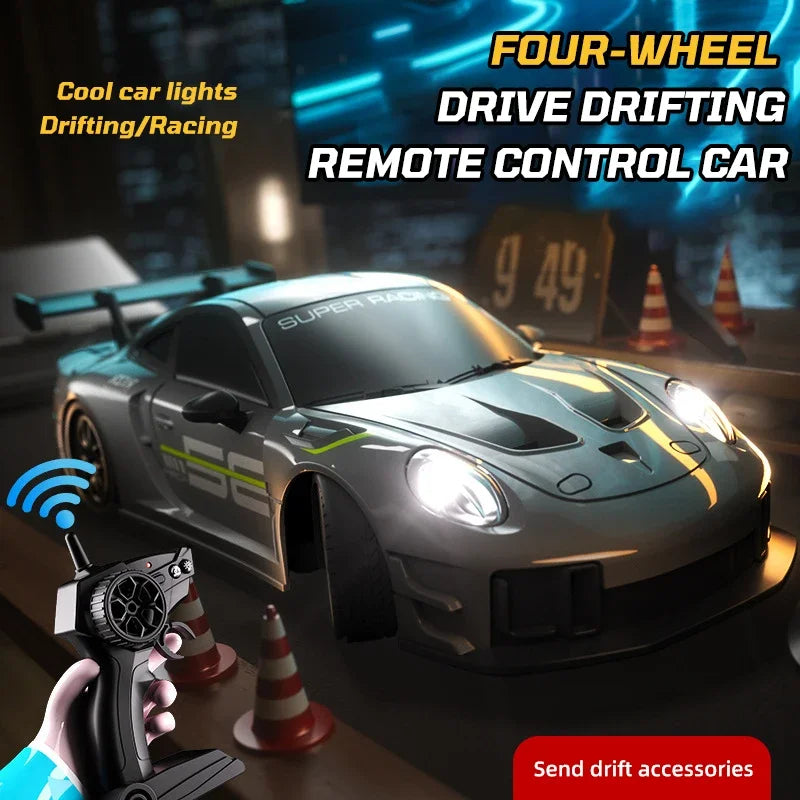 Coche de Carreras a Control Remoto 1:24, 4WD, Alta Velocidad, Juguete para Niños