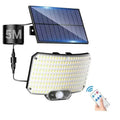 Luz Solar para exteriores, Sensor de movimiento superbrillante, lámpara LED de pared para jardín de gran potencia, resistente al agua IP65, 3 modos de trabajo