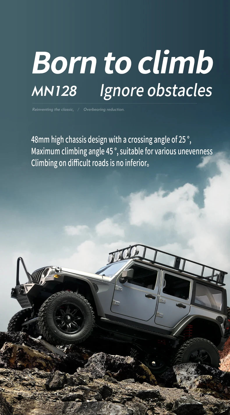 Buggy RC Crawler 4x4, Escala Completa con Luces LED