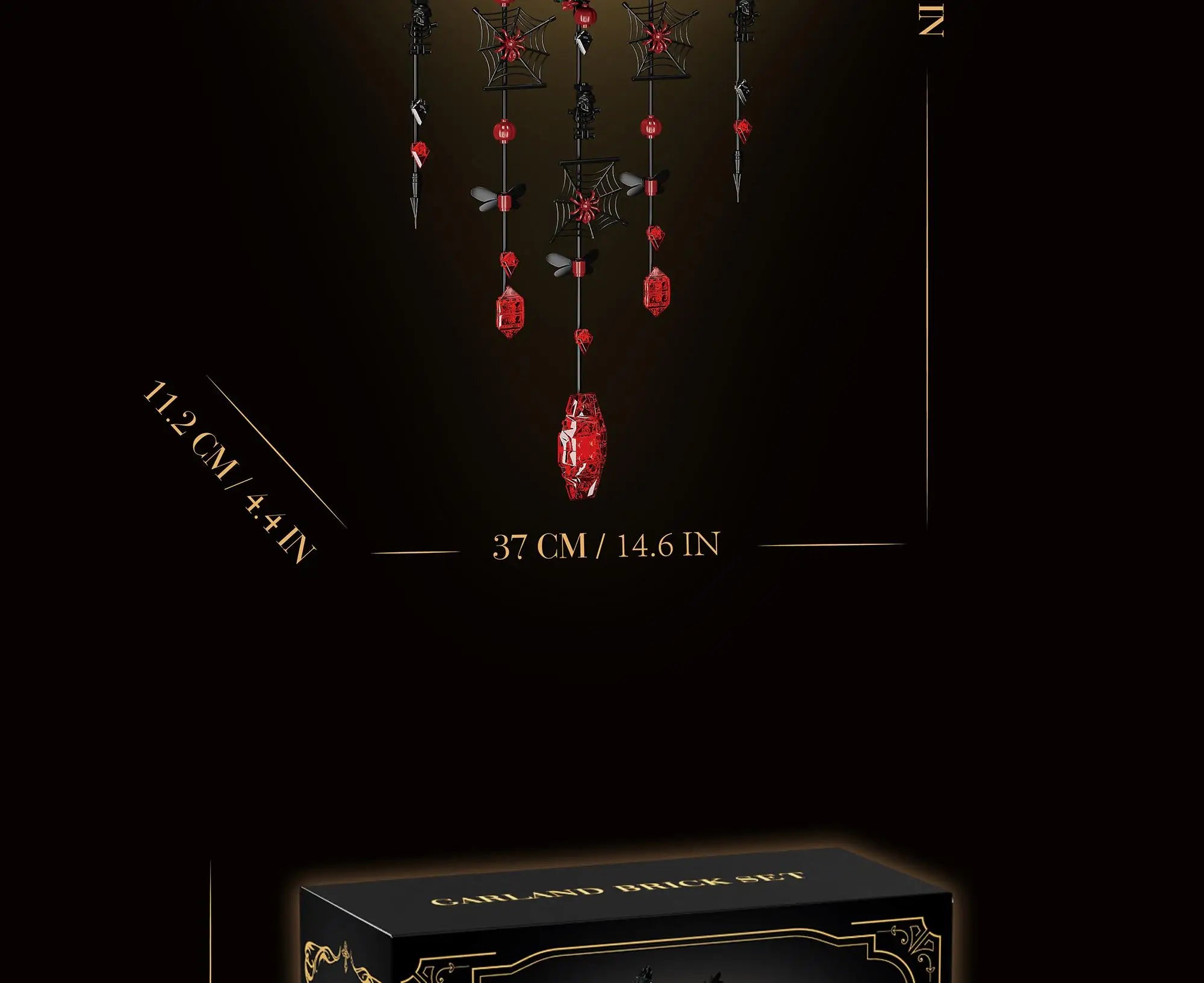 Set de Bloques de Construcción de Violín con Corona de Rosas y Cruz de la Serie Noche Gótica, Modelo MOC, Juguete de Ensamblaje, Adorno de Escritorio, Regalo de Cumpleaños