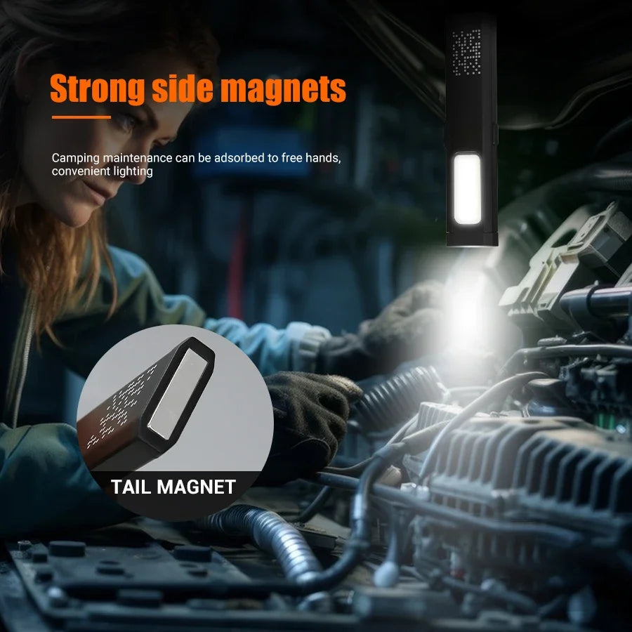 Mini Linterna LED Portátil Recargable con Agarre Magnético