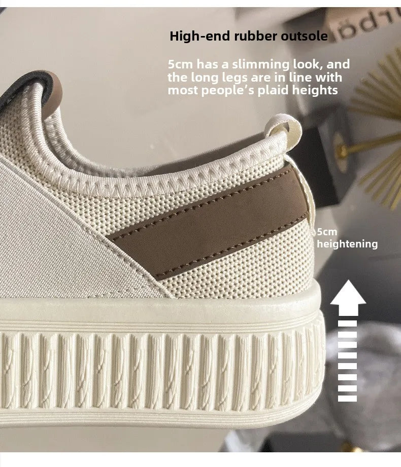 Zapatillas de Mujer Transpirables con Plataforma y Suela Gruesa