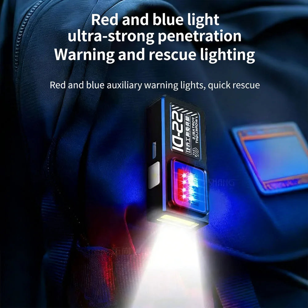 Mini Linterna LED COB Recargable USB con Clip Magnético Multifuncional