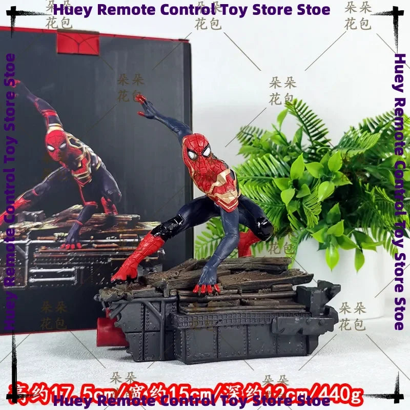 Juego de 3 figuras de acción de Spider-Man, estatuas de modelos coleccionables de Marvel para decoración de escritorio, regalo para fanáticos y coleccionistas