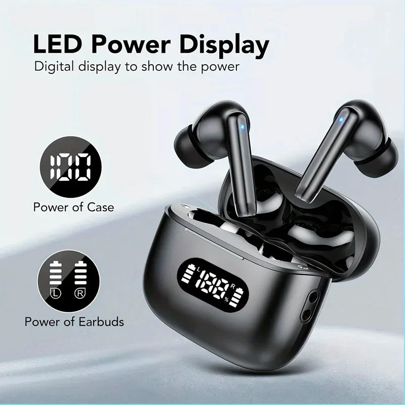 Auriculares Inalámbricos Bluetooth 5.3 ANC con Pantalla LED
