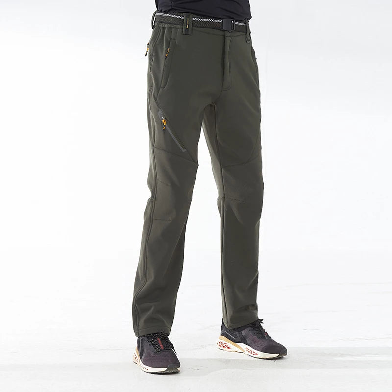 Pantalones de senderismo para hombre, pantalones Softshell para exteriores, deportes, Camping, senderismo, chaquetas de pesca, ciclismo, correr, escalada, elásticos de gran tamaño