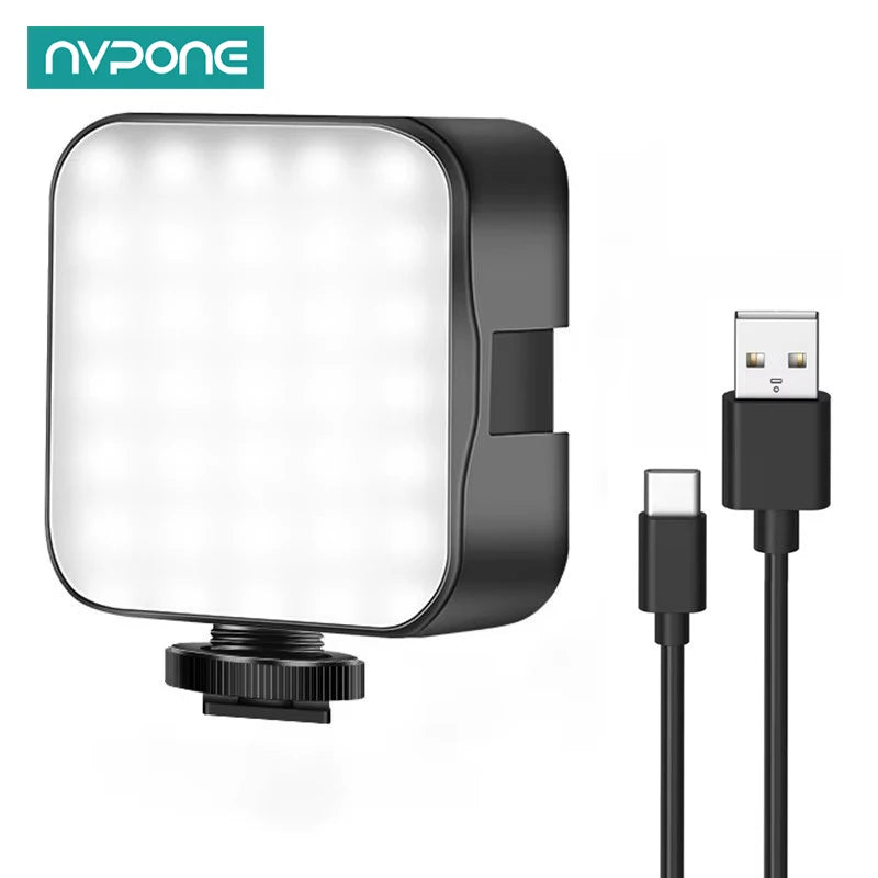 Luz LED de Relleno Recargable 6500K para Cámaras