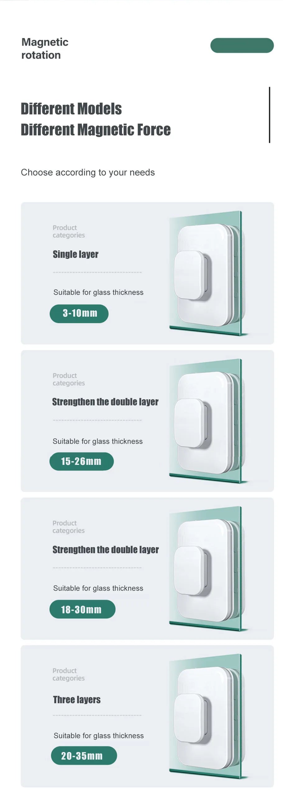NUEVO Cepillo Magnético Limpiador de Ventanas de Doble Cara con Descarga Automática de Agua, Limpiacristales, Herramientas de Limpieza para el Hogar