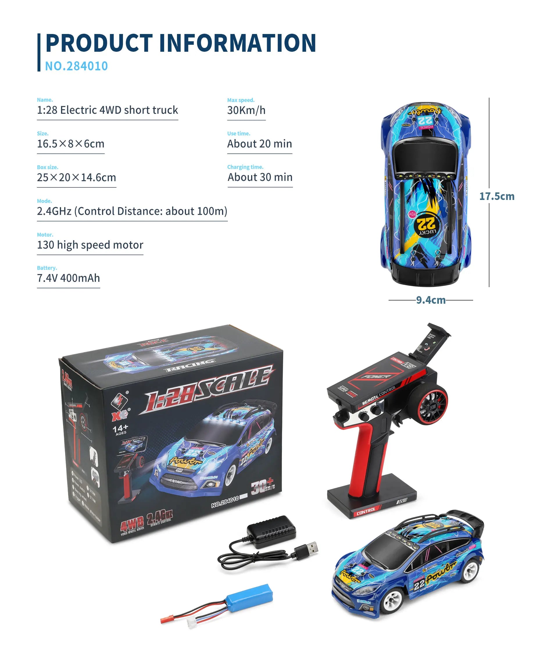 WLtoys 284131/284161/284010/32221 con Luces LED, 2.4G, 4WD, 30 km/h, Chasis Metálico, Coches RC Eléctricos de Alta Velocidad para Derrapes Todoterreno