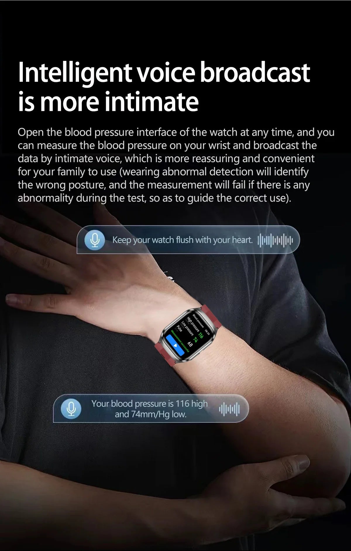 Reloj Inteligente ECG+PPG Enfermería NFC