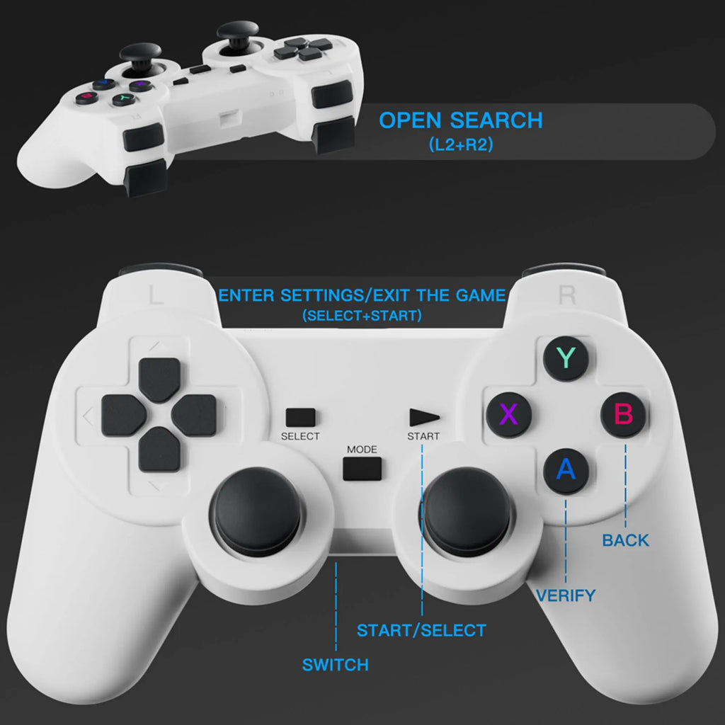 Proyector de juegos S40MAX Android 11, tarjeta TF de 64GB, controlador de juegos inalámbrico, WIFI Dual, 1280x720P, proyector portátil de cine en casa