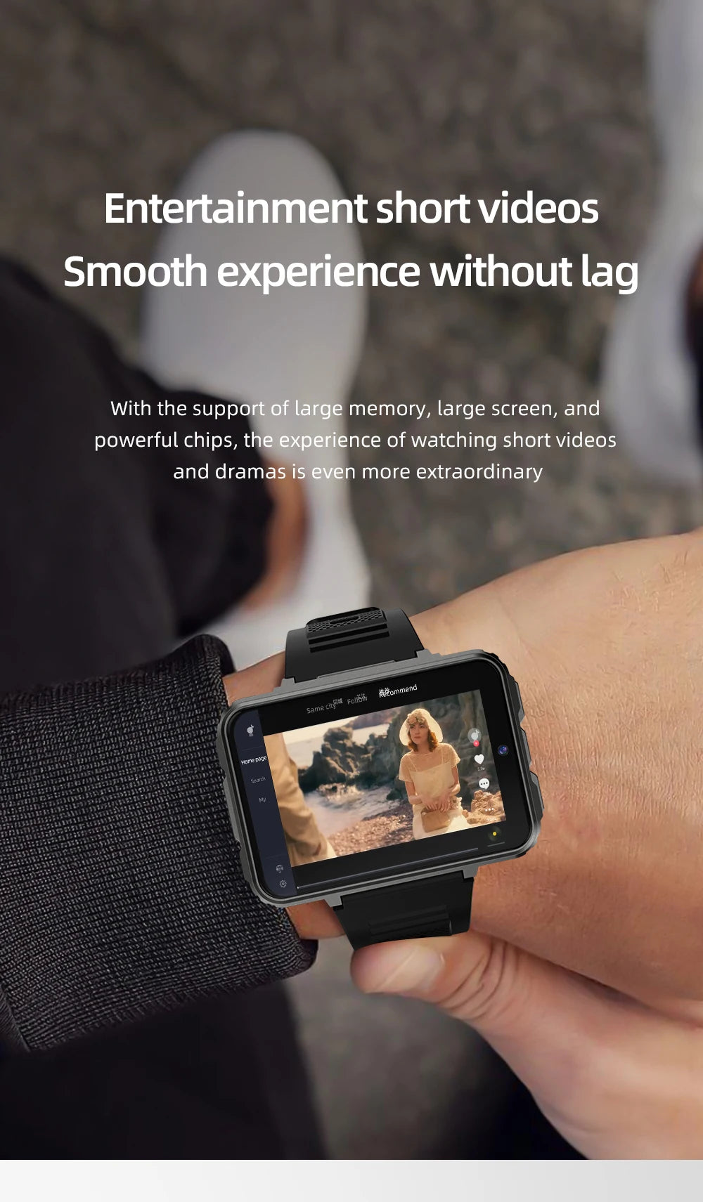 Reloj Inteligente AMOLED 2.4 Pulgadas con Cámara Dual y WiFi
