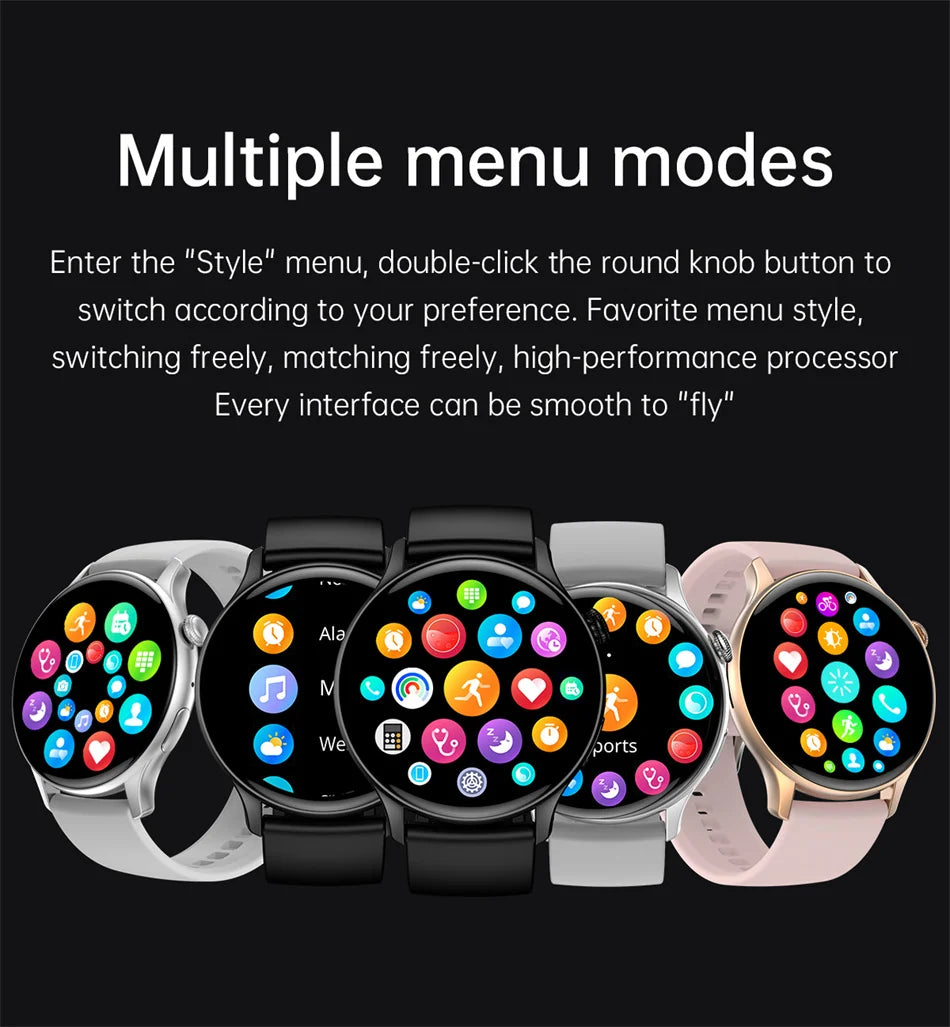 Reloj Inteligente NFC para Mujer con AMOLED, GPS y Llamadas Bluetooth
