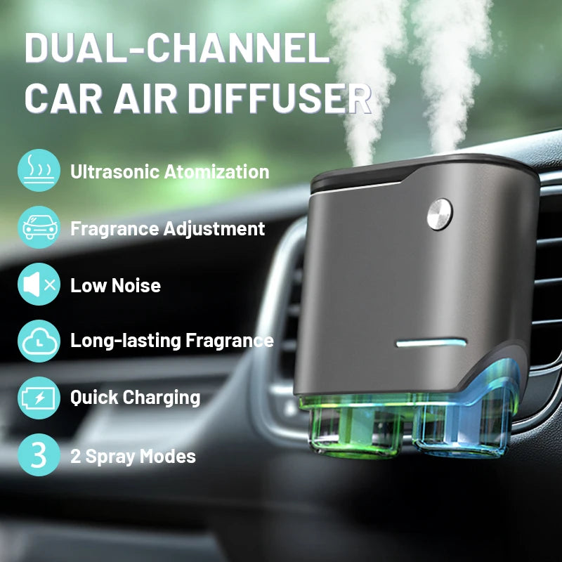 Ambientador para coche, tres resistencias ajustables, máquina de aromaterapia para coche, fragancia de perfume ambientador portátil