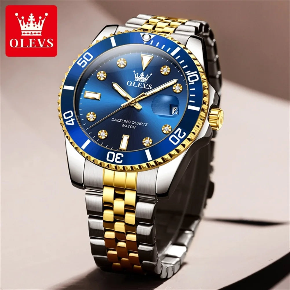 Reloj de Cuarzo de Lujo OLEVS para Hombre con Fecha Luminosa