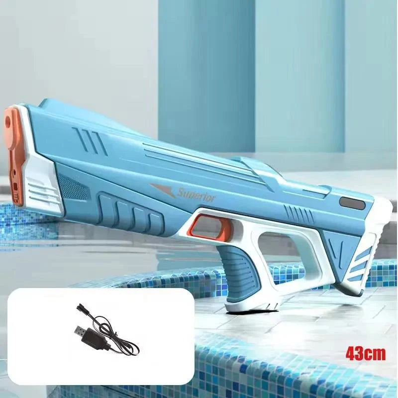 Pistolas de Agua Eléctricas Nuevas para Niños, Venta al por Mayor, Absorción Automática de Agua, Pantalla de Batería, Gran Capacidad, Juguete de Agua para Niños