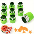 9 piezas/juego de corte de galletas y verduras de acero inoxidable-mini moldes en relieve de frutas y galletas para hornear de niños