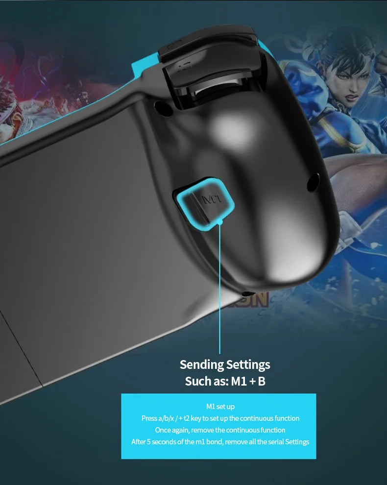 Controlador de juegos extensible inalámbrico D3 compatible con Bluetooth para teléfonos móviles Android Ios PC Gamepad Joystick Control de juego