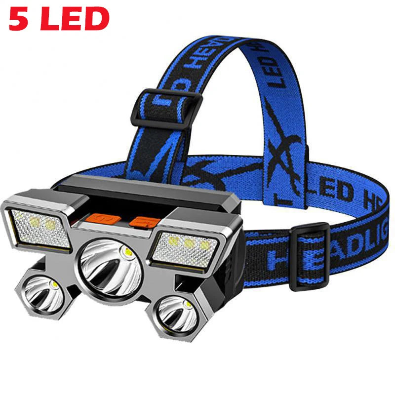 Linterna Frontal LED Recargable para Pesca