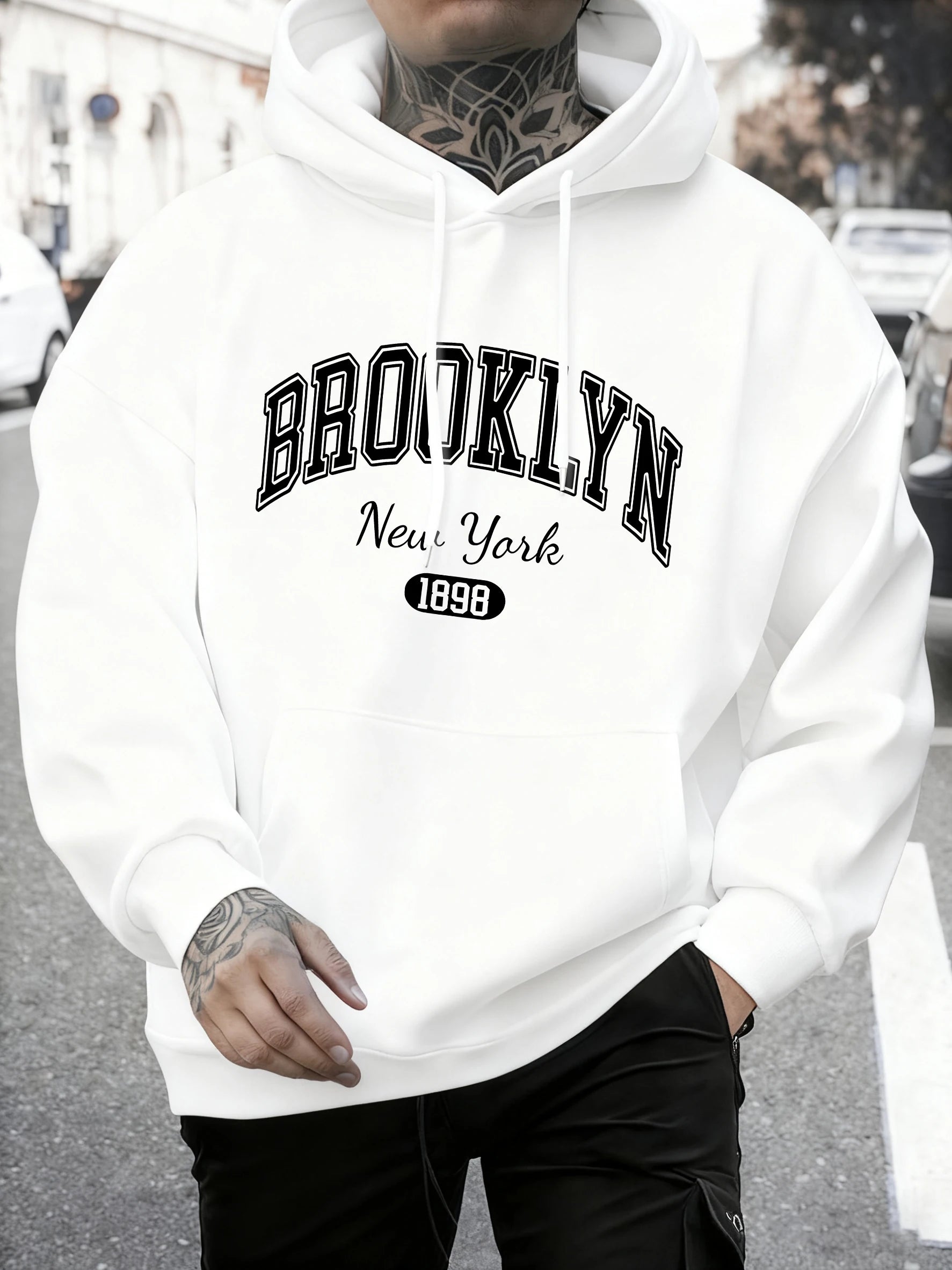 Sudadera Brooklyn New York para Hombre, Holgada, Vintage