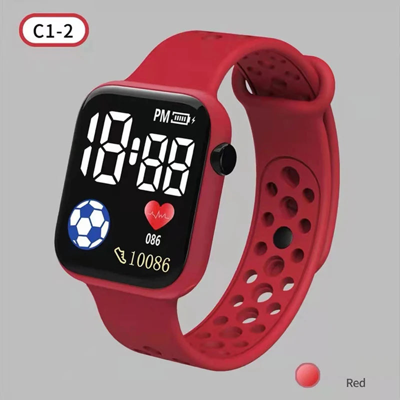 Reloj Digital LED YIKAZE para niños y niñas, relojes deportivos desechables, correa de silicona, reloj electrónico Digital para niños