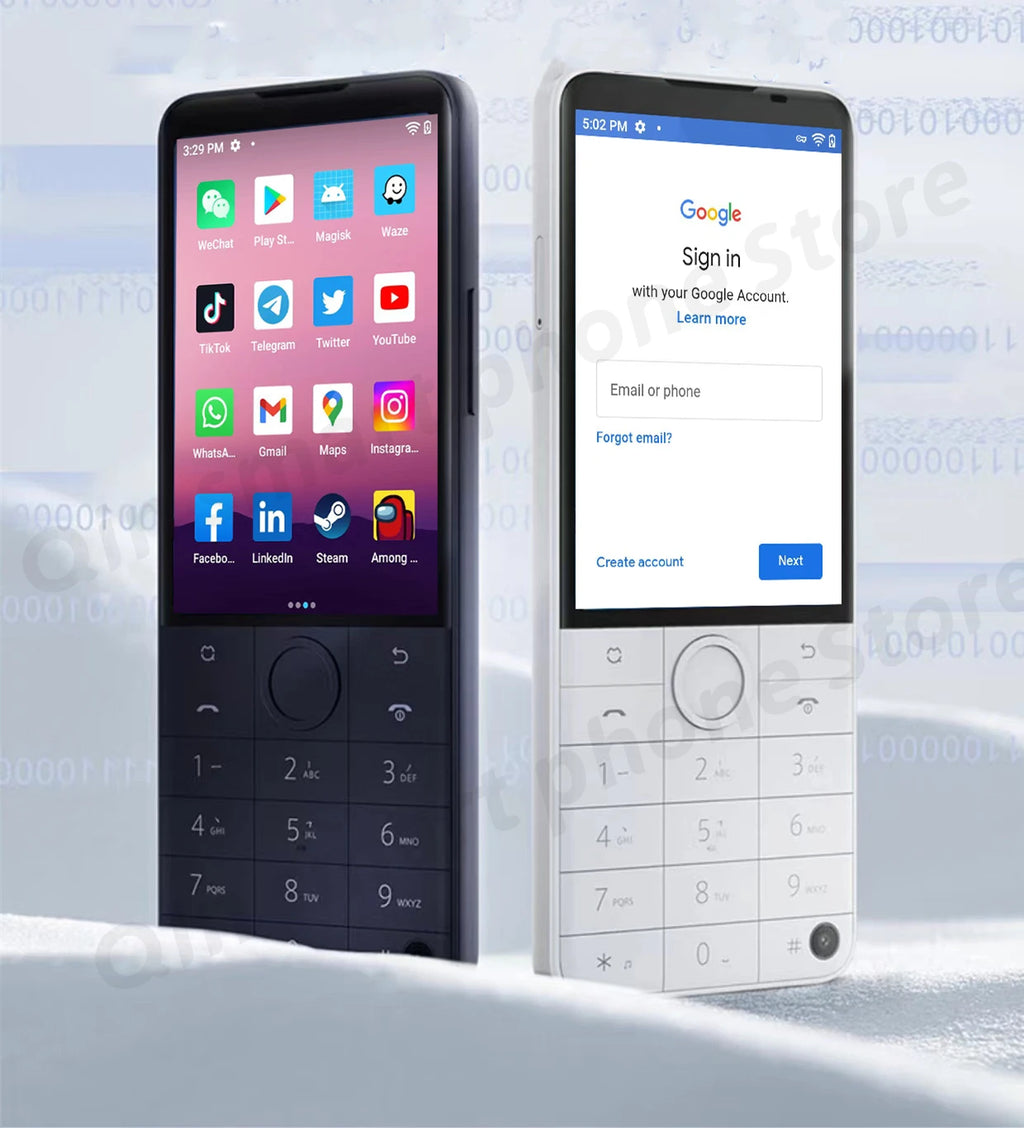 Nuevo Qin F22 Pro pantalla táctil inteligente teléfono Wifi 5G + 3,5 pulgadas 4GB 64GB agregar Google Store Android versión QinGlobal teléfono móvil