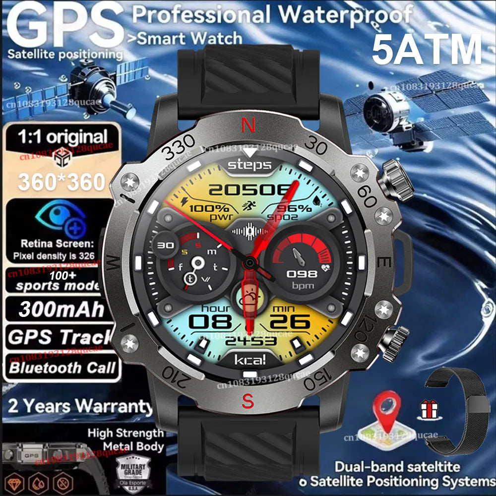 Reloj Inteligente GPS Doble Banda GNSS Militar