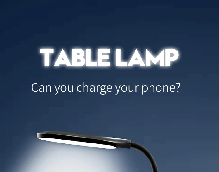 Lámpara de escritorio de lectura, lámpara LED de escritorio, enchufe USB, carga inalámbrica, teléfono móvil, protección ocular táctil, luz de mesa, iluminación de oficina en casa