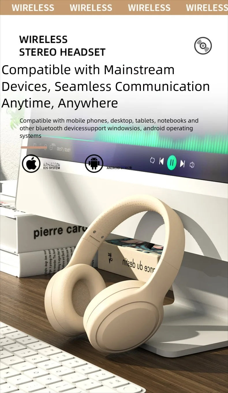 Auriculares Bluetooth Over-Ear HiFi Gaming Regalo