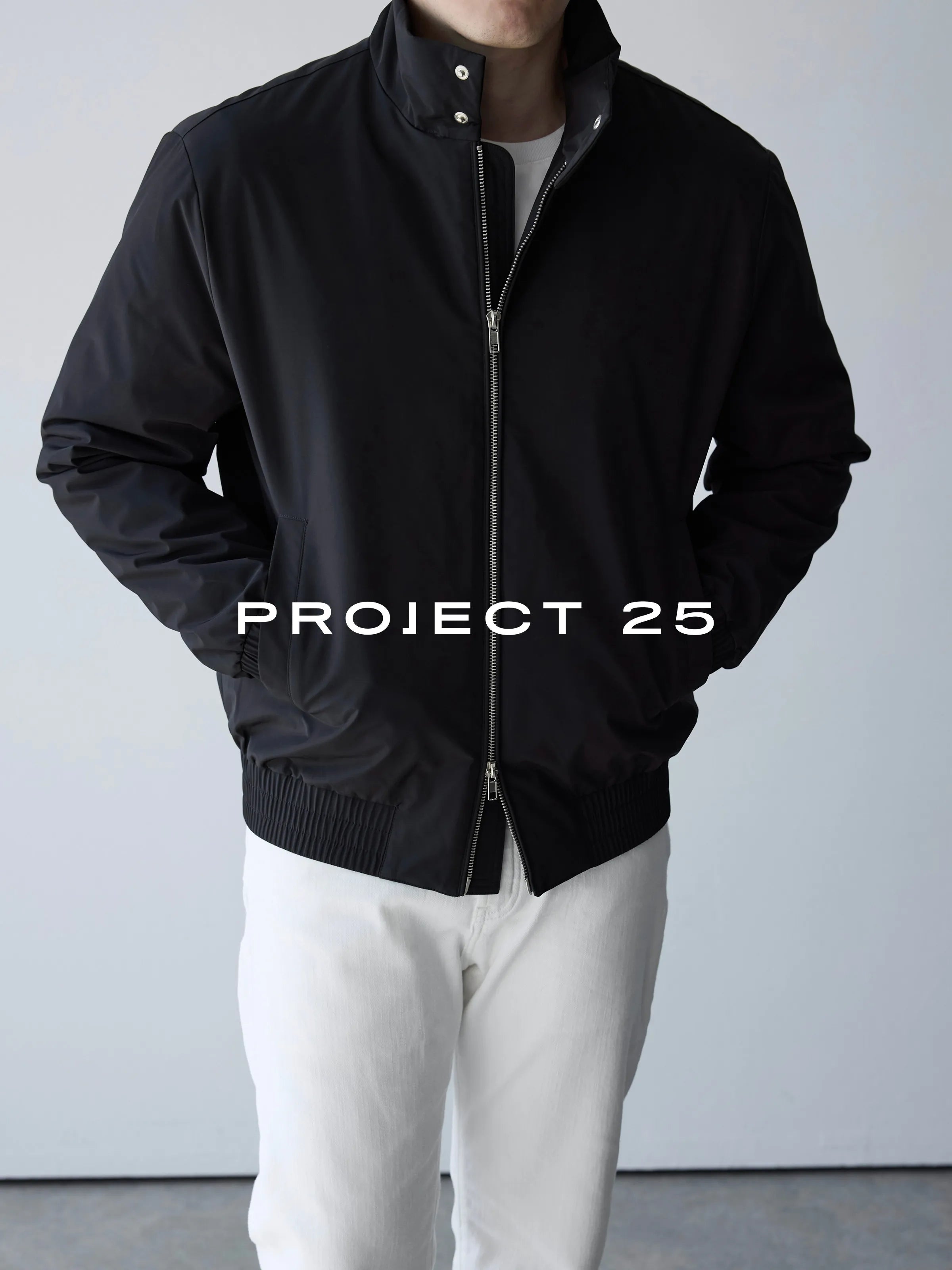 Chaqueta Acolchada con Cuello Alto para Hombre | Cortavientos Impermeable