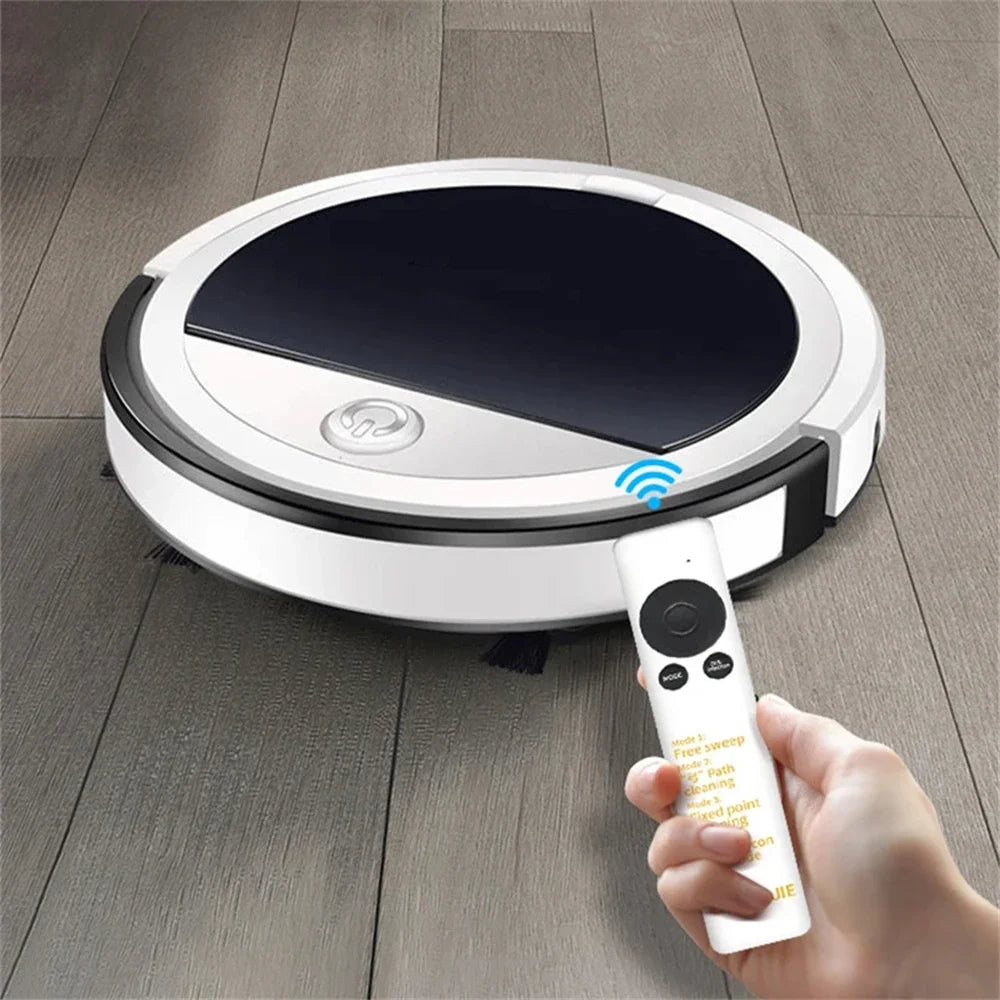 Fregona Inteligente Multifuncional, Aspiradora con Control Remoto, Robot Silencioso
