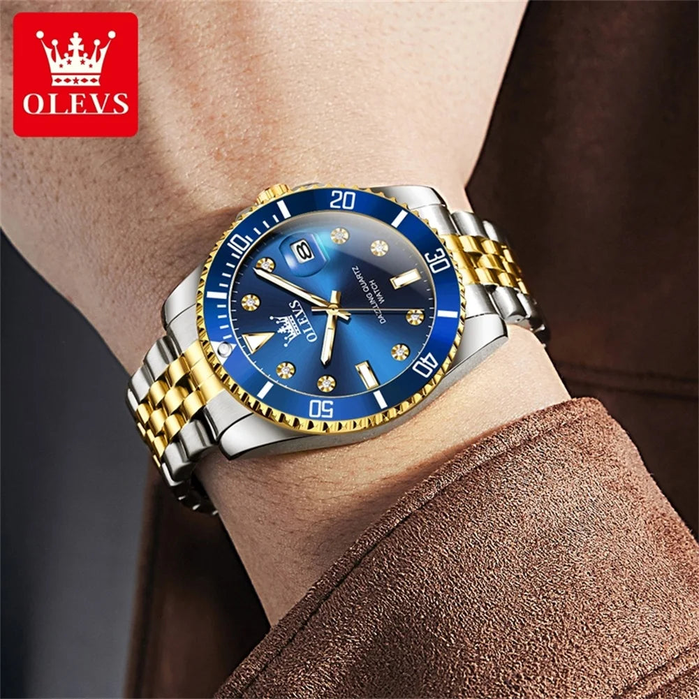 Reloj de Cuarzo de Lujo OLEVS para Hombre con Fecha Luminosa