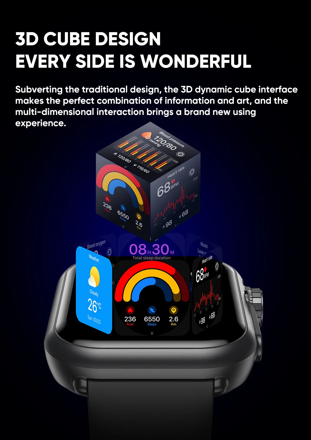 Reloj Ultra2 Inteligente AMOLED Mujer 1000mAh
