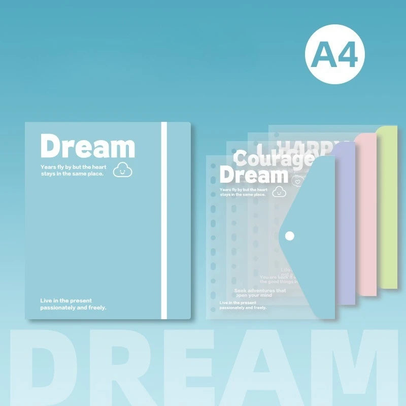 Carpeta de Archivo Expandible A4 con 4 Bolsillos Internos Desmontables, Carpeta de 3 Anillas para Organizar Documentos de Oficina y Escolares, Suministros de Papelería