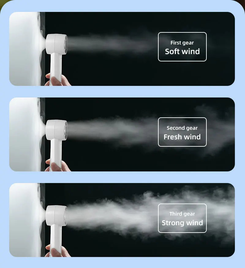 Ventilador portátil de mano, Mini ventilador de carga USB para el hogar de 1800mAh, carga USB de alta velocidad, ventilador de mano de refrigeración para acampar al aire libre