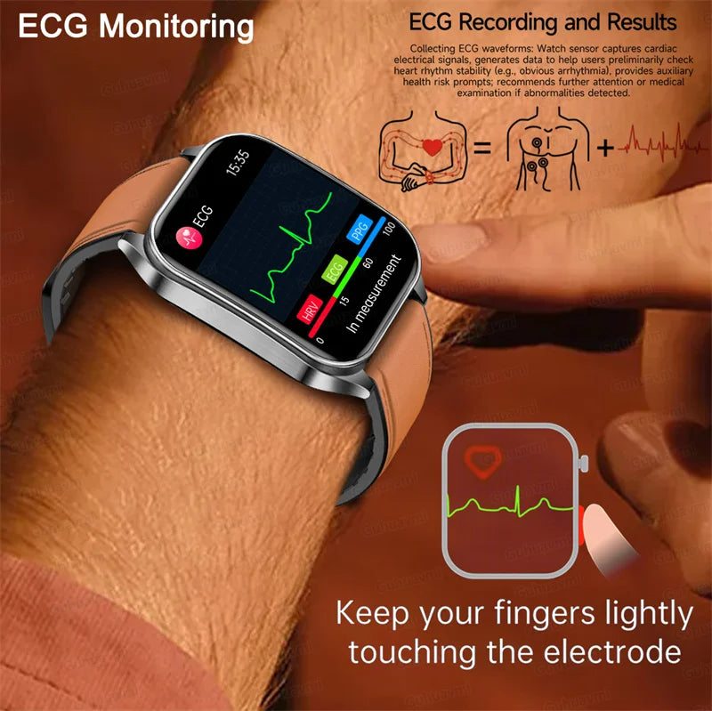 Reloj Inteligente Salud Dual Láser ECG