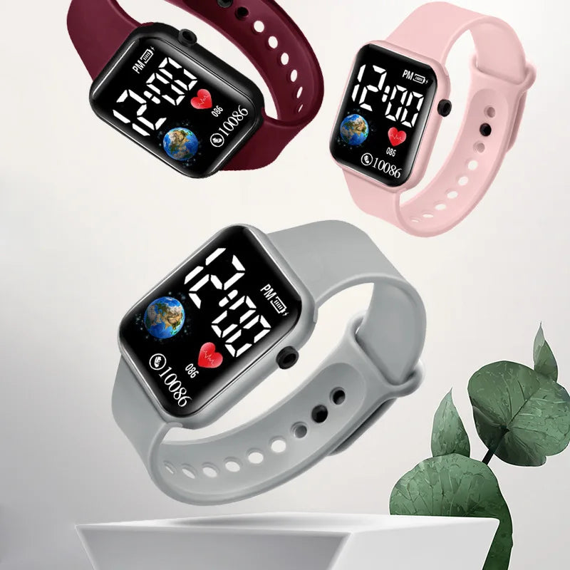 Relojes YIKAZE para niños, reloj Digital LED para niños, correa de silicona, reloj de pulsera electrónico de dibujos animados, reloj deportivo para niños y niñas, regalos