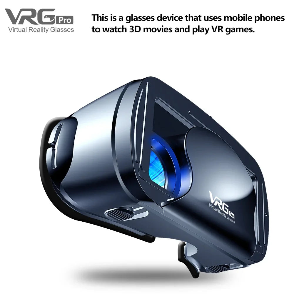 VRG Pro gafas de realidad Virtual VR dispositivos de auriculares Viar gafas de casco 3D lentes inteligentes para teléfono inteligente juego de teléfono móvil