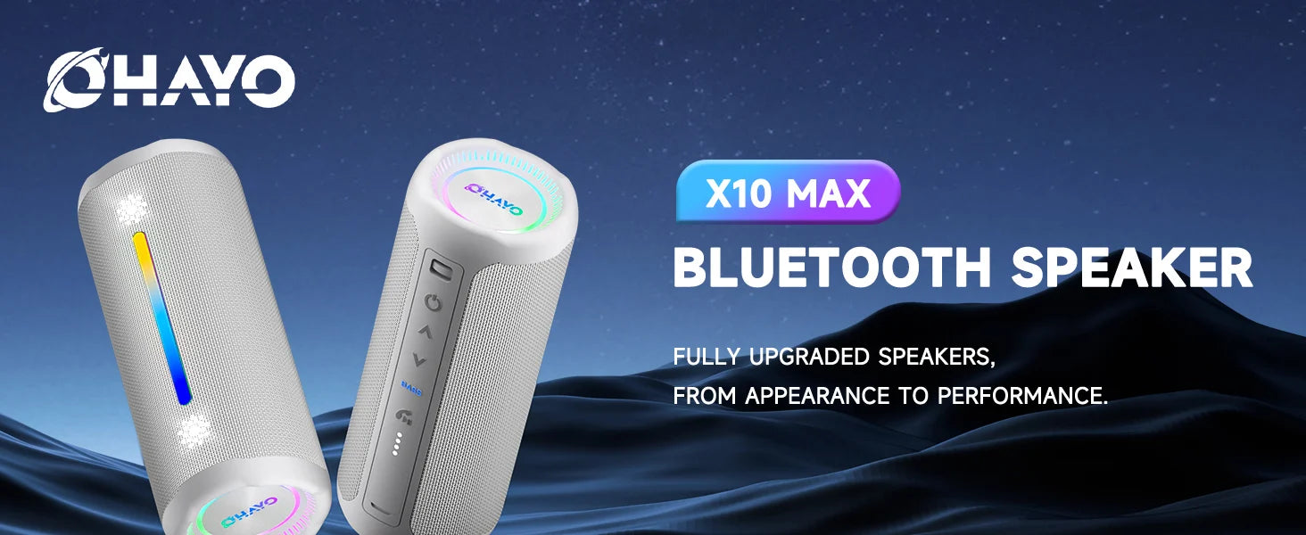 Altavoz Bluetooth, Altavoces portátiles con audio inmersivo, Luces LED, Tiempo de reproducción 24H, Bluetooth 5.3, Soporte TWS TF USB, Resistente al agua