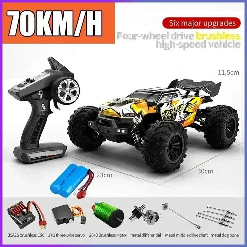 JJRC -Q130 sin escobillas de alta velocidad 70 KM/H4X4 todoterreno 2,4G 4WD Control remoto RC coche 4WD Racing Monster Racing Boy juguete para regalo 1:16