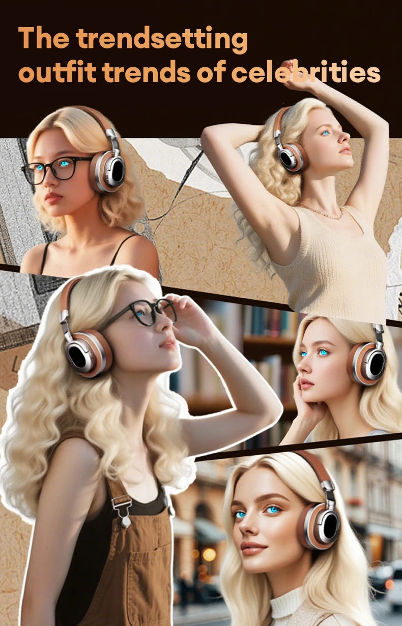Lenovo LE602 Bluetooth 6,0 auriculares supraaurales sonido estéreo HiFi auriculares de música de moda ENC HD llamada auriculares inalámbricos con cable